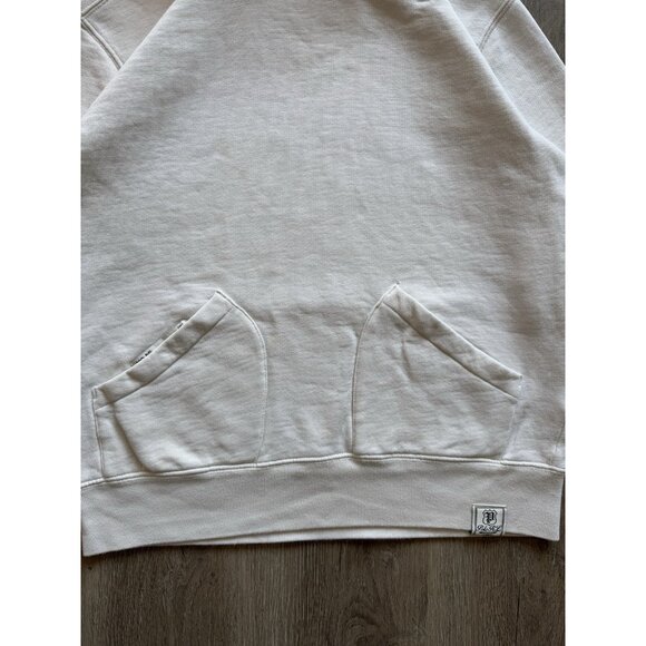 Polo Ralph Lauren Athletic White Hoodie Vintage Style Sweater Medium Rare Hype - Picture 6 of 16